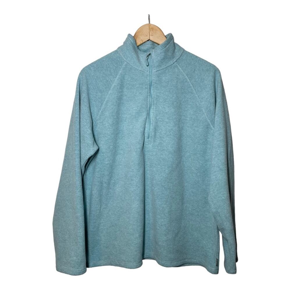 Eddie Bauer Light Blue 1/2 Zip Fleece Pullover Large